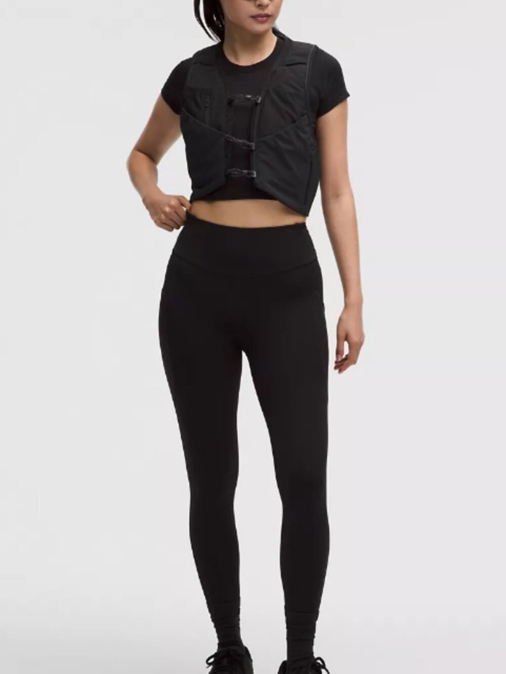 Lululemon Fast and Free High-Rise Tight 25" 5 Pocket Black Sz 12